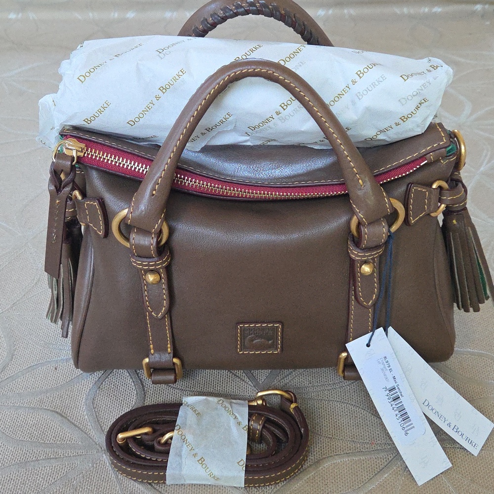 Dooney And Bourke Florentine Mini Satchel, Elephant - Picture 2 of 16